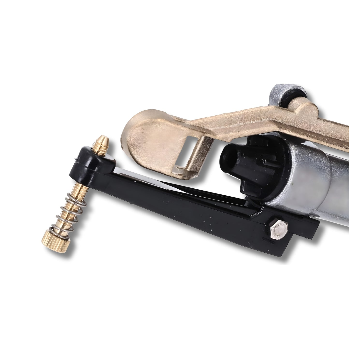 Brass Material Agricultural Water Cannon Rain Gun Big Sprinkler nozzle close up.