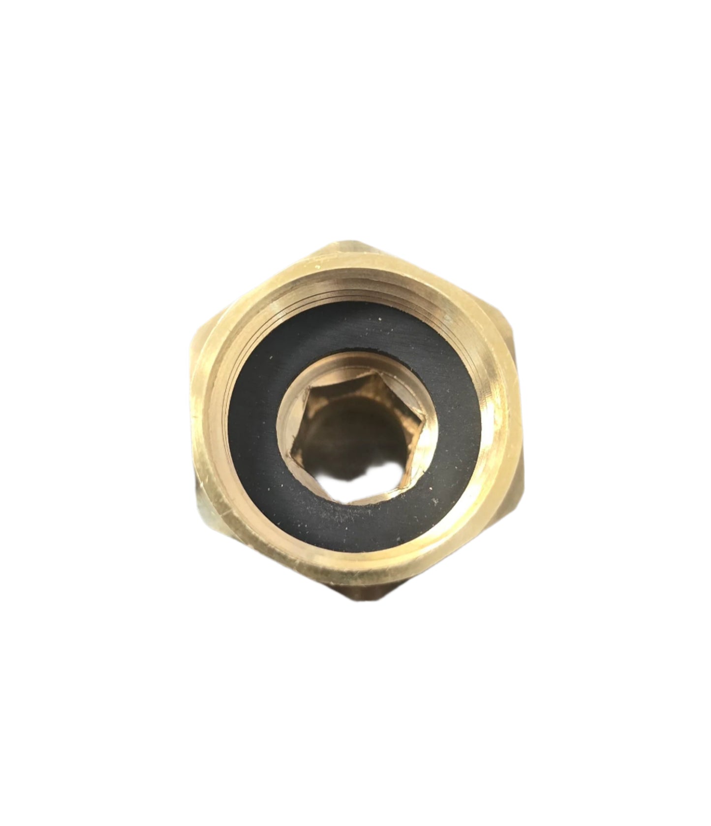 5082 Brass Swivel Adapter – ½″ NPT to ¾″ GHT Hose Fit
