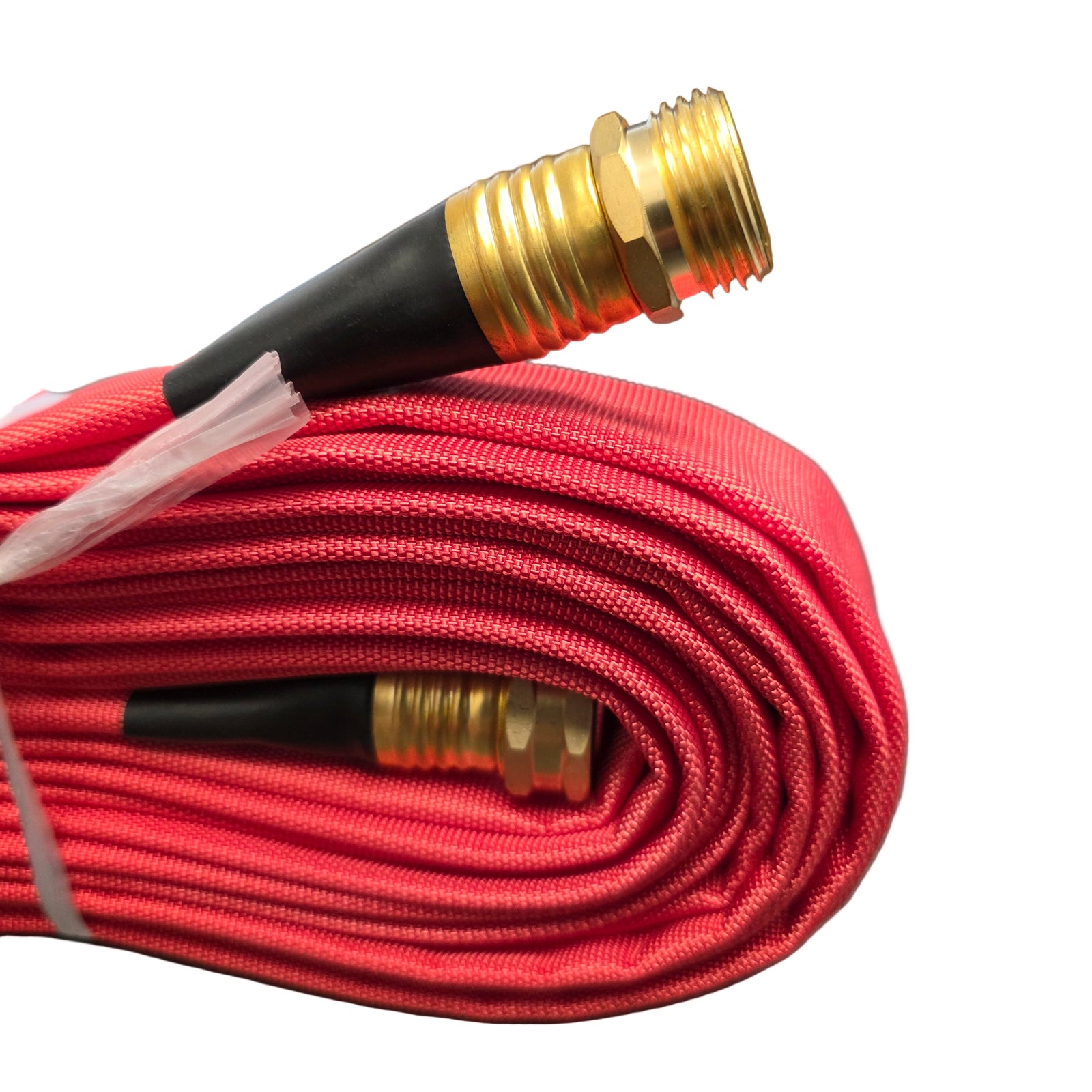 3/4" Red Garden Hose with PU Lining - 50ft (Brass GHT Thread Coupling, 300 PSI)