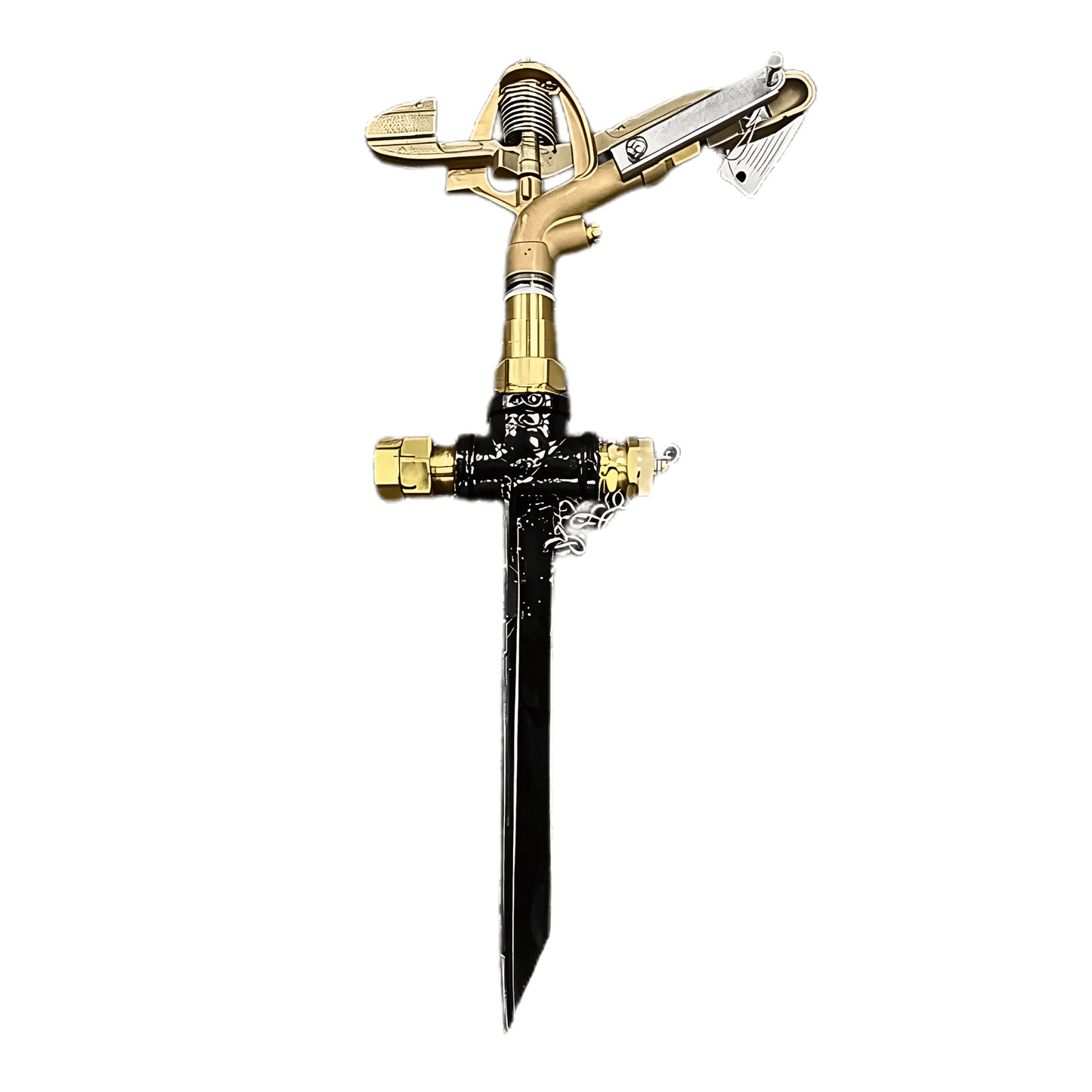 Conjunto de aspersor Buckner de 1" – Cabezal B-6545 con soporte para defensa contra incendios forestales