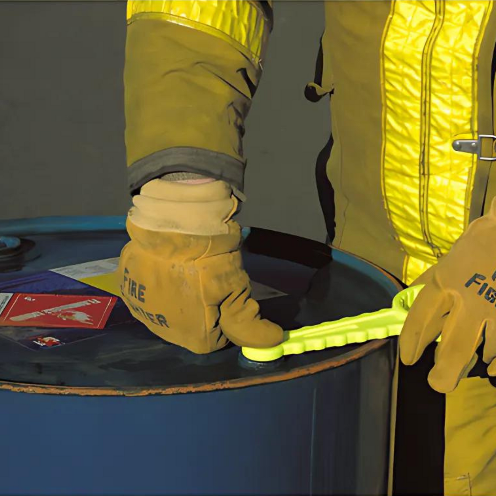 Drum & Pail Wrench. 61mm Insert & 4580 "Bright Yellow". w/ Mount.