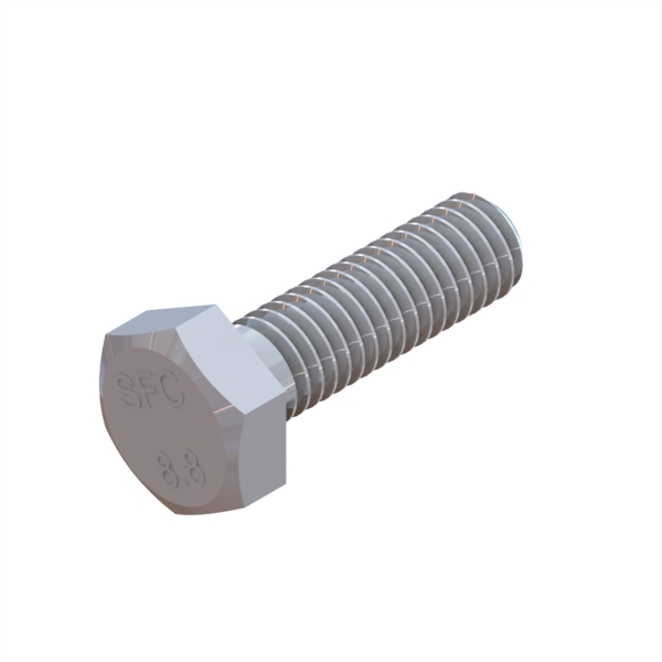 TORNILLO RA-108 M8X1.25X25 CABEZA HEXAGONAL ZINC