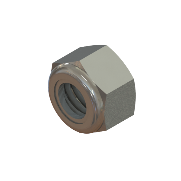 NUT 5/16-18 HEX NYLON LOCK ZINC