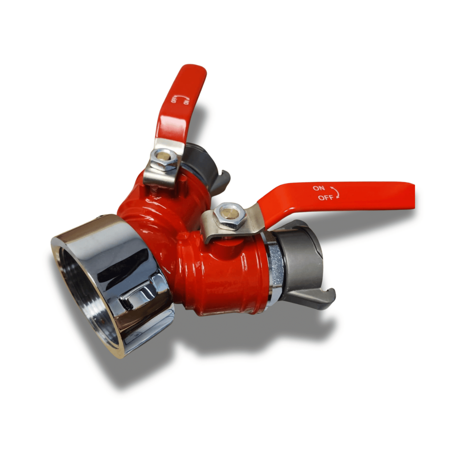 2.5" Wye Valve Aluminum – BAT Swivel to Dual 1.5" NPSH Gated