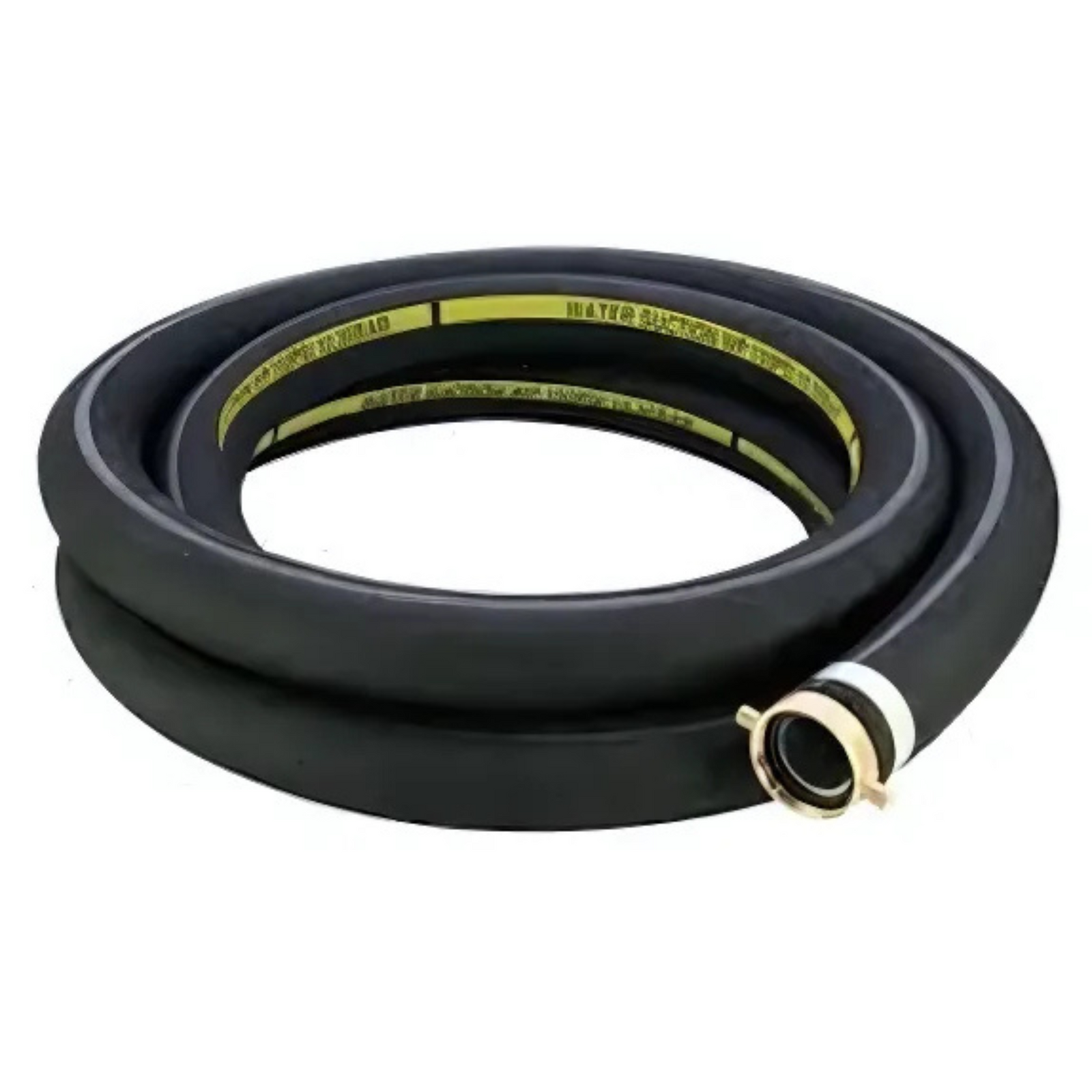 2"x10' Suction Hose NPSH Black Rubber
