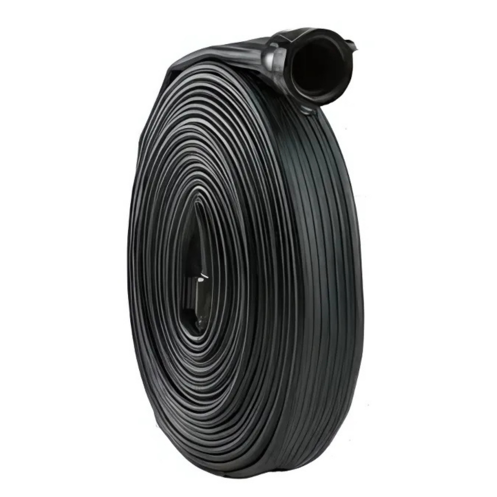 1.5" x 50' FT BLK RIB RUBBER Hose w/INST COUPLINGS