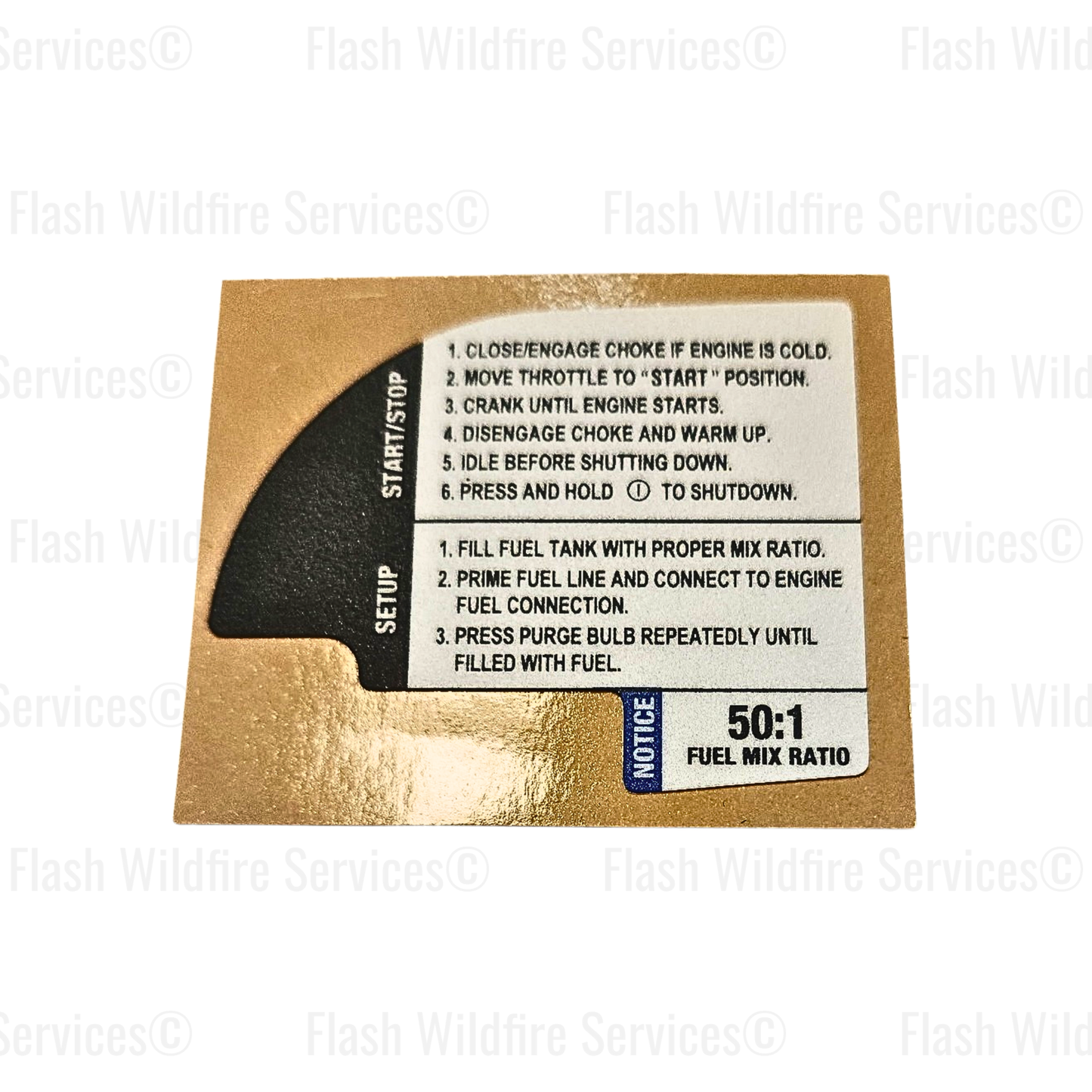 Decal - Start/Stop Instructions - Watson