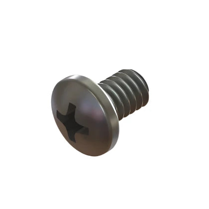 A single Phillips screw with a visible thread and hexagonal head.