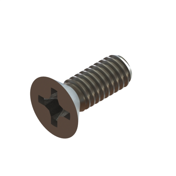 12-25 Screw #8-32 x 7/16 Phillips Flat Nylon Lock SS