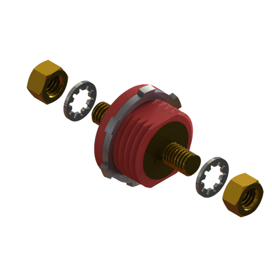 PARTE 429 POSTE DE CONEXIÓN 3.8" ROJO