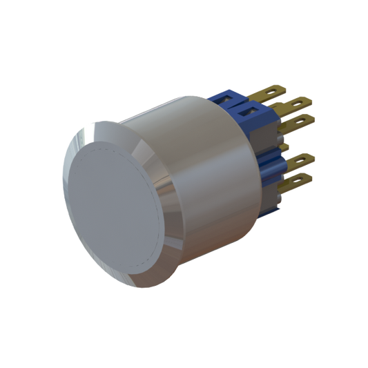 SWITCH PUSH BUTTON 1" S/S MOM DPST 2A 36V