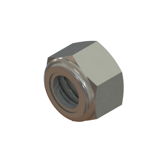 TUERCA HEXAGONAL DE 5/16-18 CON SEGURIDAD DE NYLON ZINC