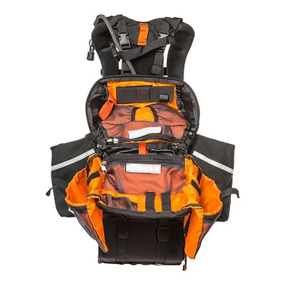 Open MYSTERY RANCH MED LID displaying internal compartments.