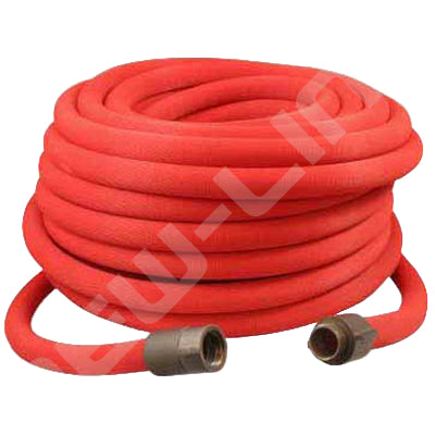 Manguera de agua Red-Lite de 1" x 100 pies con extremos NPSH de aluminio (sin certificación UL/FM) - 300 PSI