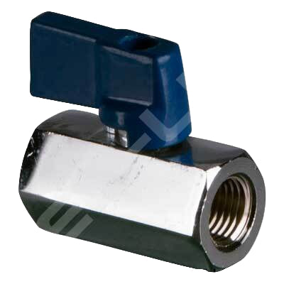 Válvula de bola de latón cromado de 3/8" NPT hembra x NPT hembra