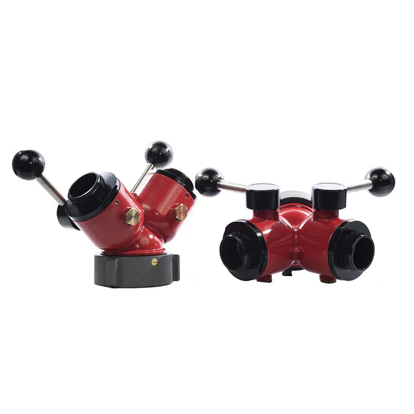 2.5" F Swivel BAT Inlet x (2) 1.5" M NPSH Outlet 2 Way Ball Valve