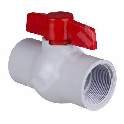 Válvula de bola de PVC roscada blanca de 2" y 150# con junta de EPDM