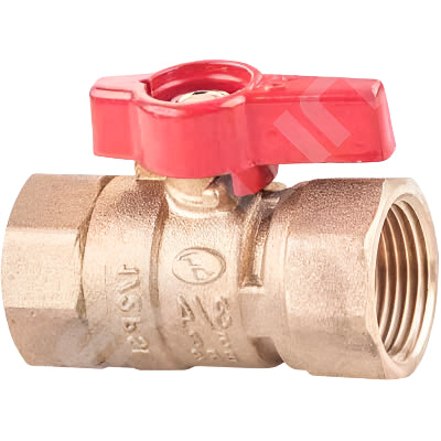 Válvula de bola CGA NPT hembra de latón de 3/8" con manija en T