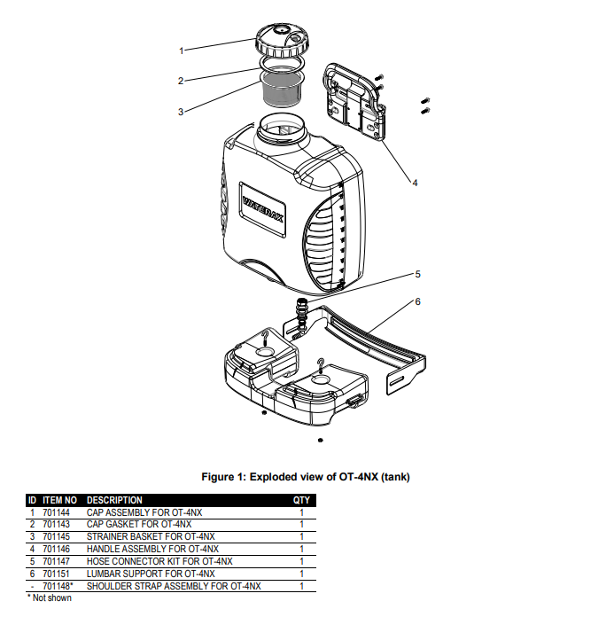 OT-4NX Poly Backpack With a Brass Pump